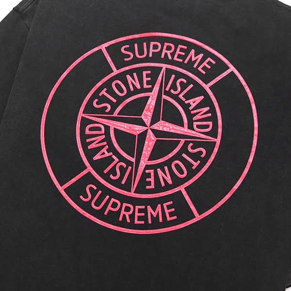 シュプリーム × ストーンアイランド ロゴ Tシャツ コピー Shp07056